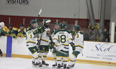 The Sioux Lookout Bombers in action against the visiting Thunder Bay North Stars on Sept. 13 at the Hangar.     Tim Brody / Bulletin Photo