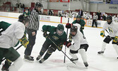 Sioux Lookout Bombers prospects compete against prospects from the Thunder Bay North Stars in an exhibition game on Sept. 7 at the Hangar. The North Stars would go on to edge the Bombers 2-1.     Tim Brody / Bulletin Photo