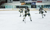 The Sioux Lookout Bombers in action against the Red Lake Miners on Oct. 11, 2024. The Bombers and Miners split a two game series this past weekend. The two teams will face each other in the first round of the SIJHL playoffs, which begin on Friday evening.