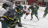 The Sioux Lookout Bombers in action against the visiting Kam River Fighting Walleye.     Tim Brody / Bulletin Photo