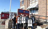 Postal workers in Sioux Lookout, member of Canadian Union of Postal Workers (CUPW) Dryden local 528, join more than 55,000 postal workers across the country in nationwide strike action. From left: Jorge Peralta, Anju Jacob, Don Parker, Colleen Moore, Howa