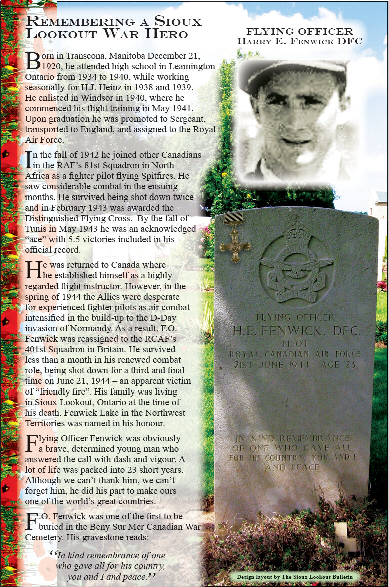 Flying Officer Harry E Fenwick DFC