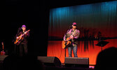 Tim Hicks (right) performs with bandmate Chris Altmann.     Tim Brody / Bulletin Photo