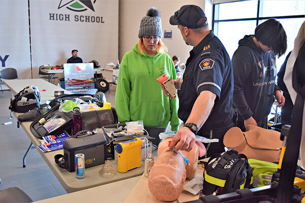 Students had hands-on learning opportunities from a variety of career specialists during the exploration workshop. - Jesse Bonello / Bulletin Photo