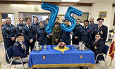 Members of 270 Otter Royal Canadian Air Cadet Squadron assisted member of the Legion Ladies Auxiliary with the tea.    Tim Brody / Bulletin Photo