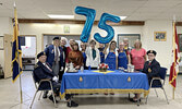 Members of the Legion Ladies Auxiliary celebrated 75 years as an organization at a celebration tea on Nov. 2 at the Legion. The event also paid homage to Remembrance Day.    Tim Brody / Bulletin Photo