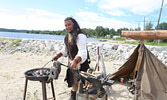 Hudson resident David Ramirez gave visitors to the Renaissance Fair a glimpse into how blacksmithing is done.     Tim Brody / Bulletin Photo