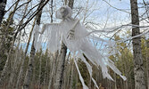 Ghastly sights met those brave enough to traverse the haunted trail during Boo at the Bay. Haunters posed for a group photo at the event’s conclusion.     Tim Brody / Bulletin Photo